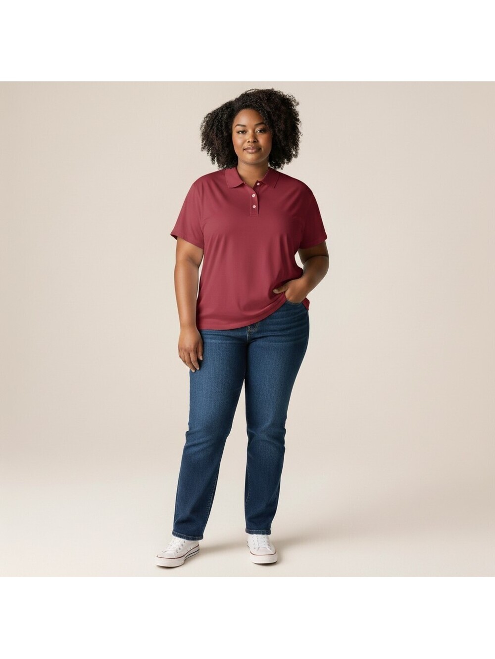 Nike Activewear Polo Shirt Women 2XL Red Button Collared Short Sleeve Dri Fit